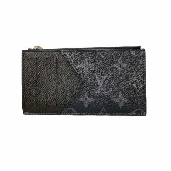 LOUIS VUITTON Other - Louis Vuitton Monogram Eclipse Taiga Rama Coin and Card Holder M30271 Black/G...